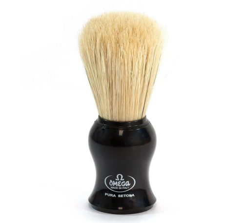 OMEGA Shaving Brush #66 Plast. Cream or Black handle (M) 