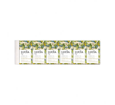 Lucia - Guest Soap Gift Box 6 Bars-Olive Blossom & Laurel