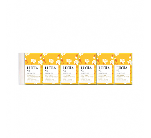 Lucia - Guest Soap Gift Box 6 Bars-Tea Leaf & Wild Honey 