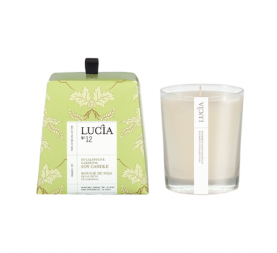 Lucia - Soy Candle (50hrs)-Eucalyptus & Gardenia