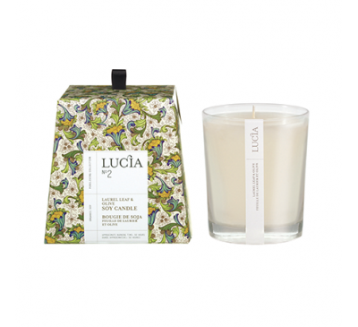 Lucia - Soy Candle (50hrs)-Olive Blossom & Laurel