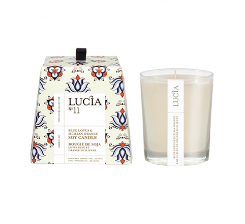 Lucia - Votive Candle de Soja (20 hrs)-Blue Lotus & Sicilian Orange