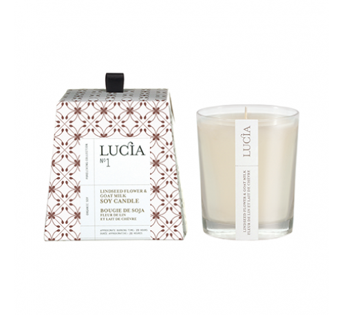 Lucia - Votive Candle de Soja (20 hrs)-Goat Milk & Lindseed