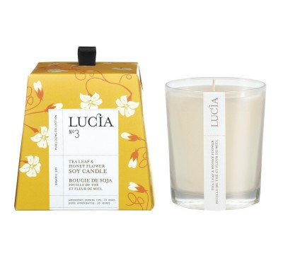 Lucia - Votive Candle de Soja (20 hrs)-Tea Leaf & Wild Honey 